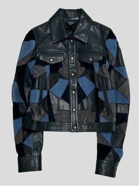 Diesel Patchwork Leather Jacket 38 / US 6